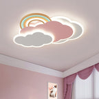 Aria Modern Cloud/Rainbow Flush Mount Ceiling Light Pink/White