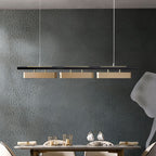 Arisha Pendant Light Rectangular Modern, Metal, Black/Brass, Office