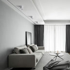 Arisha Flush Mount Ceiling Light Cylindrical Modern, Metal, Black/White, Hallway