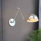 Epoch Wall Lamp Dome Minimalist, Adjustable Metal, Silver, Bedroom