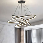 Arisha 3-Rings Black Black Modern Pendant Light