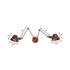 Epoch Vintage Adjustable Metal Wall Lamp, Black/Rust, Bedroom