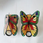 Arisha Artistic Butterfly Metal/Glass Lamps Wall, Red/Blue/Multi-Color/Light Blue