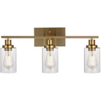 Silva Modern Mirror Front Black Vanity Wall Lamp, Metal/Glass