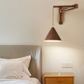 Muto Adjustable Wall Lamp, Wood/Metal, 2 Color, Living Room