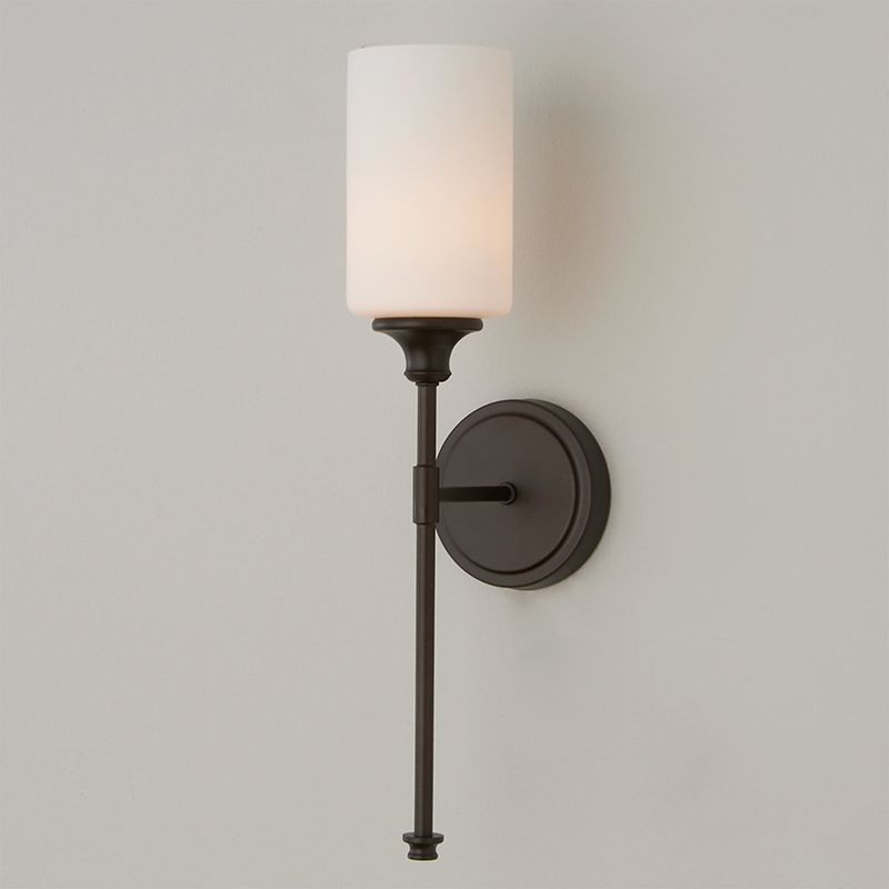 Arisha Milky Glass Mirror Front Vanity Wall Lamp, 2 Colour