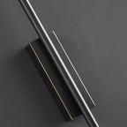 Arisha Modern Linear Metal& Bedroom Wall Lamp, Black/Brass