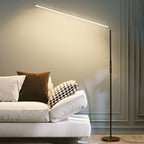 Edge Minimalistic Linear Floor Lamp, Metal, Black/White