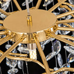 Kristy Contemporary Gold Glass Crystal Chandelier