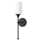 Arisha Milky Glass Mirror Front Vanity Wall Lamp, 2 Colour