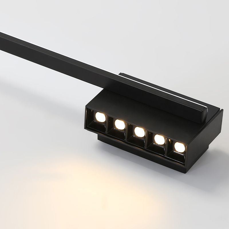 Arisha Minimalist Linear Metal Vanity Wall Light, Black, Bathroom