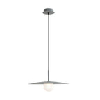 Arisha Modern Dish-shaped Metal Pendant Light, Black/White/Grey