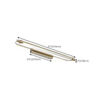 Arisha Modern Linear Metal Vanity Wall Lamp, Gold