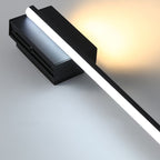 Arisha Minimalist Linear Metal Vanity Wall Light, Black, Bathroom
