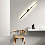 Arisha Minimalist Bar Black Metal Wall Lamp