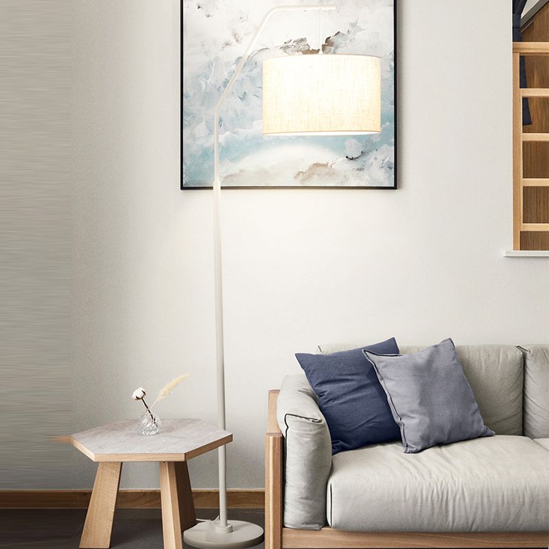 Eryn Cylinder Shape Floor Lamp, Over Arching Floor Lamp, Unique