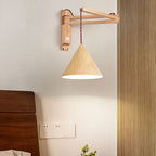 Muto Adjustable Wall Lamp, Wood/Metal, 2 Color, Living Room