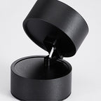 Arisha Flush Mount Ceiling Light Cylindrical Modern, Metal, Black/White, Hallway