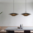 Nylo Contemporary Minimalist Frisbee Shaped Metal Pendant Light