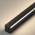 Arisha Minimalist Black Bar Mirror Front Vanity Wall Lamp, Metal/