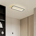 Arisha Minimalist Flush Mount Black Frame Rectangular Ceiling Light