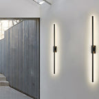 Arisha Minimalist Bar Black Metal Wall Lamp