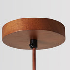 Muto Minimalist Wooden Pendant Light, Natural Wood Color