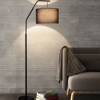 Eryn Cylinder Shape Floor Lamp, Over Arching Floor Lamp, Unique