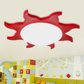 Aria Modern Sun Round Flush Mount Ceiling Light, Red/Yellow/Blue/Green, Bedroom