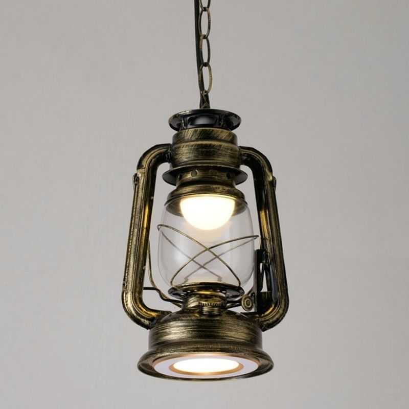 Silva Vintage Rustic Kerosene Pendant Light, 3 Color, 4 Style