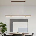 Muto Modern Minimalist Pendant Light, Metal Water Transfer Wood