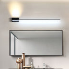 Arisha Minimalist Linear Metal Vanity Wall Light, Black, Bathroom