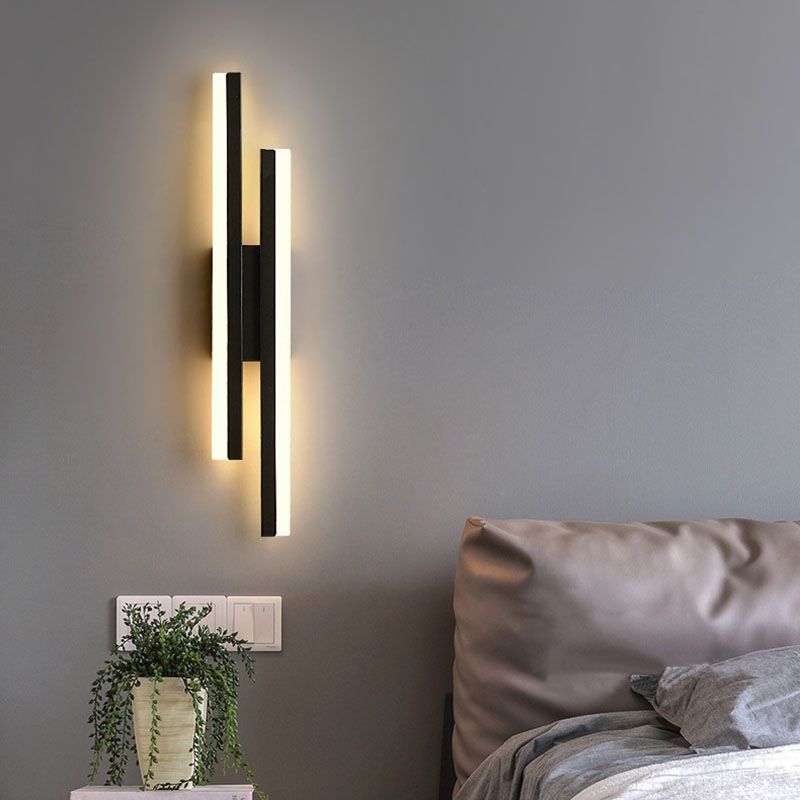 Cyral Minimalist Geometric Wall Lamp, Black/White