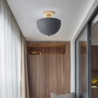 Muto Modern LED Wood Dome Ceiling Light