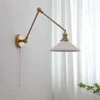 Arisha Wall Lamp Modern Drum Ceramics Metal Adjustable, White