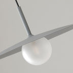 Arisha Modern Dish-shaped Metal Pendant Light, Black/White/Grey