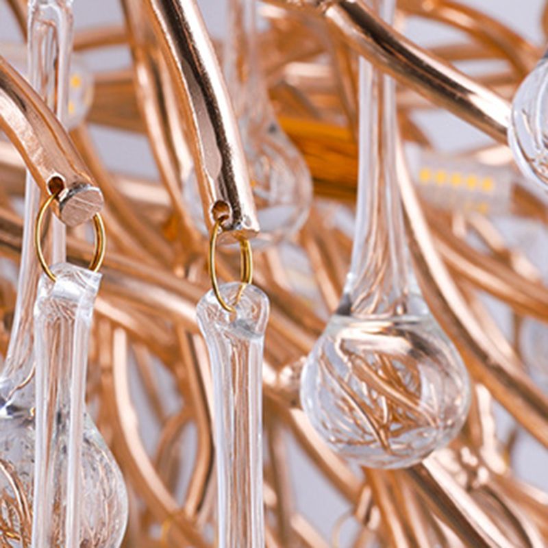 Arisha Pendant Light Tassel Luxury, Metal/Crystal, Gold, Bedroom