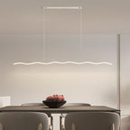 Arisha Wave Linear Pendant Light, Black/White