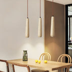 Muto Minimalist Wooden Pendant Light, Natural Wood Color