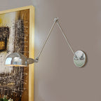 Epoch Wall Lamp Dome Minimalist, Adjustable Metal, Silver, Bedroom