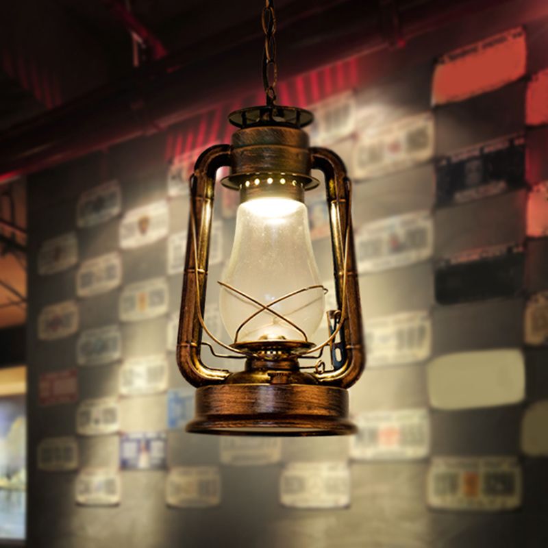 Silva Vintage Rustic Kerosene Pendant Light, 3 Color, 4 Style