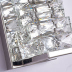 Kristy Modern Rectangular Vanity Metal Crystal LED Wall Lamp