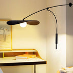 Arisha Arc Wall Lamp, Metal/Glass, Black/Gold, Bedroom