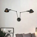 Epoch Vintage Adjustable Metal Wall Lamp, Black/Rust, Bedroom