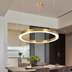 Arisha Modern Ring Metal Pendant Light, Gold