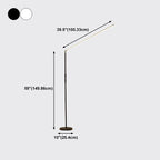 Edge Minimalistic Linear Floor Lamp, Metal, Black/White