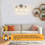 Silva Modern Cylindrical Metal&Glass Wall Lamp In Living Room, Nickel