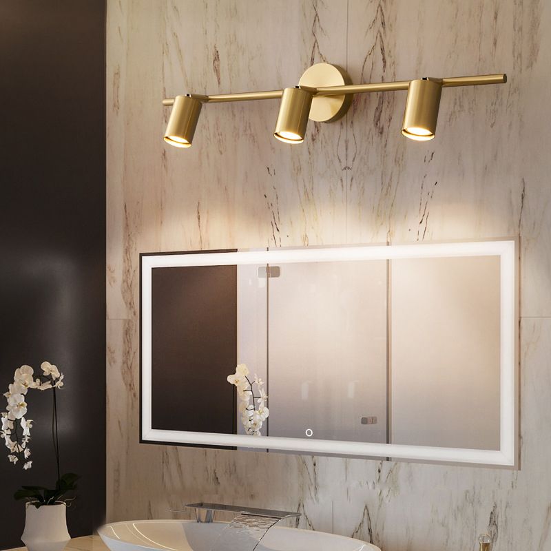 Griv Modern Cylinder Rotatable Spotlight Wall Lamp Brass