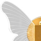 Arisha Cute Butterfly Metal Wall Lamp, Gold