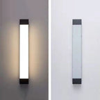Ray Minimalist Linear Metal Outdoor Wall Lamp, Black